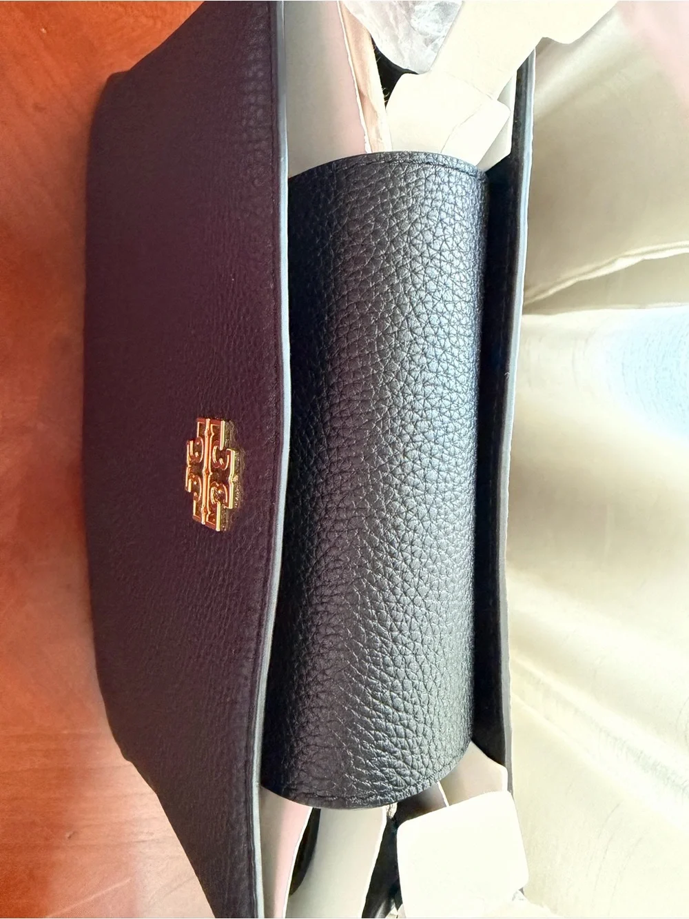 Tory Burch Britten Black Leather Satchel